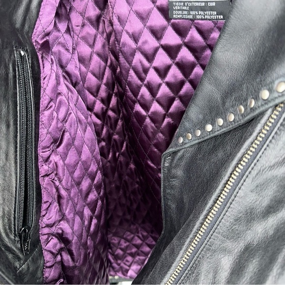 Harley-Davidson Women's Black Leather Full Zip Motorcycle Jacket - Size XL - Picture 7 of 9